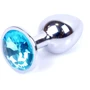 Анальная пробка Boss Series - Jewellery Silver PLUG Light Blue S (BS6400014) фото 6