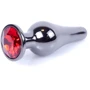 Анальная пробка с кристаллом BOSS of TOYS Boss Series - Jewellery Dark Silver BUTT PLUG Red, BS6400055 фото 8