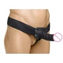 Страпон Hollow Silicone Strap On Dildo with Elastic Straps - Black: Для кого Для мужчин