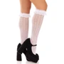 Гольфы ажурные с рюшами Leg Avenue Sweetheart Ruffle Cuff Knee Highs White: Вид Гольфы