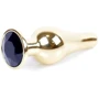 Анальная пробка с кристаллом BOSS of TOYS Boss Series - Jewellery Gold BUTT PLUG Black, BS6400065: Материал Медицинский металл
