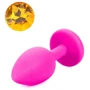 Силиконовая анальная пробка с кристаллом Silicon Pink 06 ( размер S ), SKN-SIL-PINK 06