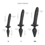 Анальная пробка с дилдо Strap-On-Me Switch Plug-In Realistic Dildo Black - L: Наличие вибрации Нет