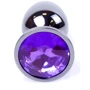 Анальна пробка із кристалом BOSS of TOYS Boss Series - Jewellery Dark Silver PLUG Purple S, BS6400034 фото 6