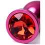 Анальная пробка с кристаллом Metal By Toyfa Burgundy Anal Plug Ruby фото 6