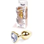 Анальная пробка с кристаллом BOSS of TOYS Boss Series - Jewellery Gold Heart PLUG Clear S, BS6400039