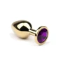 Анальний корок CRYSTAL Gold Amethyst, L