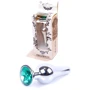 Анальная пробка с кристаллом BOSS of TOYS Boss Series - Jewellery Silver BUTT PLUG Green, BS6400078