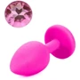 Силіконова анальна пробка із кристалом Silicon Pink 07 ( розмір S ), SKN-SIL-PINK 07