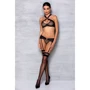 Сетчатый набор Amanda Set black S/M - Passion: Материал Полиуретан