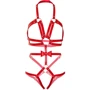 Портупея-тедді з ременів Leg Avenue Studded O-ring harness teddy Red M Red: Візерунок Однотонный