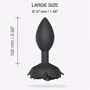 Силіконовий анальний затор Love To Love OPEN ROSES L SIZE - BLACK ONYX: Тип Анальные пробки