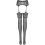 Панчохи з поясом Obsessive S225 (Чорний, S / M / L) фото 3