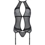 Корсет с пажами Passion SATARA CORSET Вlack S/M (стринги в наборе): Для кого Для женщин