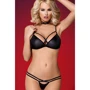 Сексуальный комплект из тонкой эко-кожи Obsessive 823-SET-1, L/XL