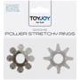 Набор из 2 шт колец на пенис Toy Joy - Power Stretchy Rings 2pcs Grey (10459-GREY)