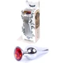 Анальна пробка із кристалом BOSS of TOYS Boss Series - Jewellery Silver BUTT PLUG Red, BS6400073