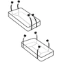 Фиксаторы с манжетами на кровать Pipedream Wraparound Mattress Restraints: Цвет черный