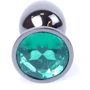 Анальная пробка с кристаллом BOSS of TOYS Boss Series - Jewellery Dark Silver PLUG Green S, BS6400033 фото 7