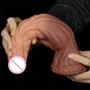 Фалоімітатор LoveToy Dual-Layered Silicone Cock 9.5" Brown: Мошонка Нет