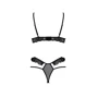 Комплект Passion DOLLY SET WITH OPEN BRA black S/M: Декор Кружево