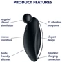 Вібратор Satisfyer Spot On 2 Black: Довжина, см 9
