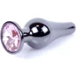 Анальная пробка с кристаллом BOSS of TOYS - Jewellery Dark Silver BUTT PLUG Rose, BS6400054 фото 7