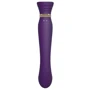 Смартвибратор 3в1 Zalo - Queen Twilight Purple, пульсирующая жемчужина и вакуум, кристалл Swarovski фото 9