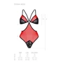 Полупрозрачное боди с кружевом Passion PEONIA BODY Red L/XL: Материал Полиэстер