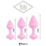 Набор силиконовых анальных пробок FeelzToys - Bibi Butt Plug Set 3 pcs Pink: Материал Силикон
