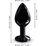 Металлическая анальная пробка с кристаллом Dorcel - Diamond Plug Black M фото 6