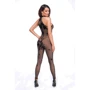 Бодистокинг Noir Handmade F315 Ego flocked mesh halter catsuit Black, M: Материал Полиэстер