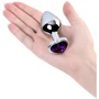 Анальная пробка с кристаллом Metal By Toyfa Silver anal plug Аmethyst: Материал Медицинский металл