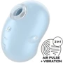Вакуумний кліторальний стимулятор із вібрацією Satisfyer Cutie Ghost Blue: Тип управління кнопкове