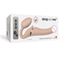 Безремневой страпон Strap-On-Me VIBRATING Flesh M: Тип Двухсторонние