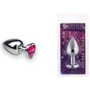 Анальная пробка, Silver Heart Pink-Rhodolite, M: Тип Анальные пробки
