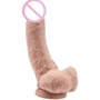Реалистичный фаллоимитатор с мошонкой и присоской Get Real ToyJoy, 20,5x5 см, телесный