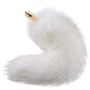 Анальная пробка LOCKINK Sevanda White Fox-Tail Anal Rose-shape Plug: Наличие вибрации Нет