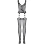 Бодістокінг Obsessive Bodystocking F221 black XL/XXL: Декор Без декора