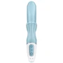 Вібратор-кролик Satisfyer Love Me Blue, гнучкий, відросток з потрійним кінчиком: Довжина, см 21.5