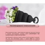 Силиконовая менструальная чаша с защитой от протечек Gvibe Gcup Black, 10 мл (чёрный) фото 2