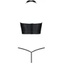 Комплект белья с открытой грудью Passion GENEVIA SET WITH OPEN BRA Black S/M: Материал Полиуретан