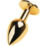Анальна пробка із кристалом Toyfa Metal Gold anal plug blue gem: Тип Анальные пробки