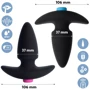 FeelzToys FunkyButts Remote Controlled Butt Plug - сет анальных пробок с вибрацией с дистанционным управлением, 10,6х3,7 см: Наличие вибрации Есть