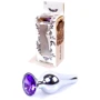 Анальная пробка с кристаллом BOSS of TOYS Boss Series - Jewellery Silver BUTT PLUG Purple, BS6400079