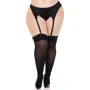 Панчохи Leg Avenue Lace top opaque thigh highs Black 1X/2X