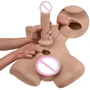 Торс с фаллоимитатором на присоске SilexD Apollo L Male Torso Caramel: Материал Силикон