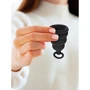 Силиконовая менструальная чаша с защитой от протечек Gvibe Gcup Black, 10 мл (чёрный) фото 10