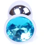 Анальная пробка Boss Series - Jewellery Silver PLUG Light Blue S (BS6400014): Особенности С кристаллами