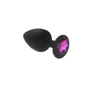 Анальний корок CRYSTAL Black Silicone Amethyst, L